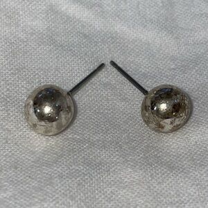 Vintage 8mm 975 Sterling Silver ball bead studs